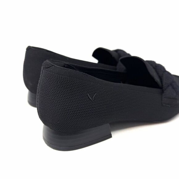 VIVAIA Caitlin Women's Black Knit Square Toe Knot Loafer 10.5 Flats Shoes - Picture 3 of 9